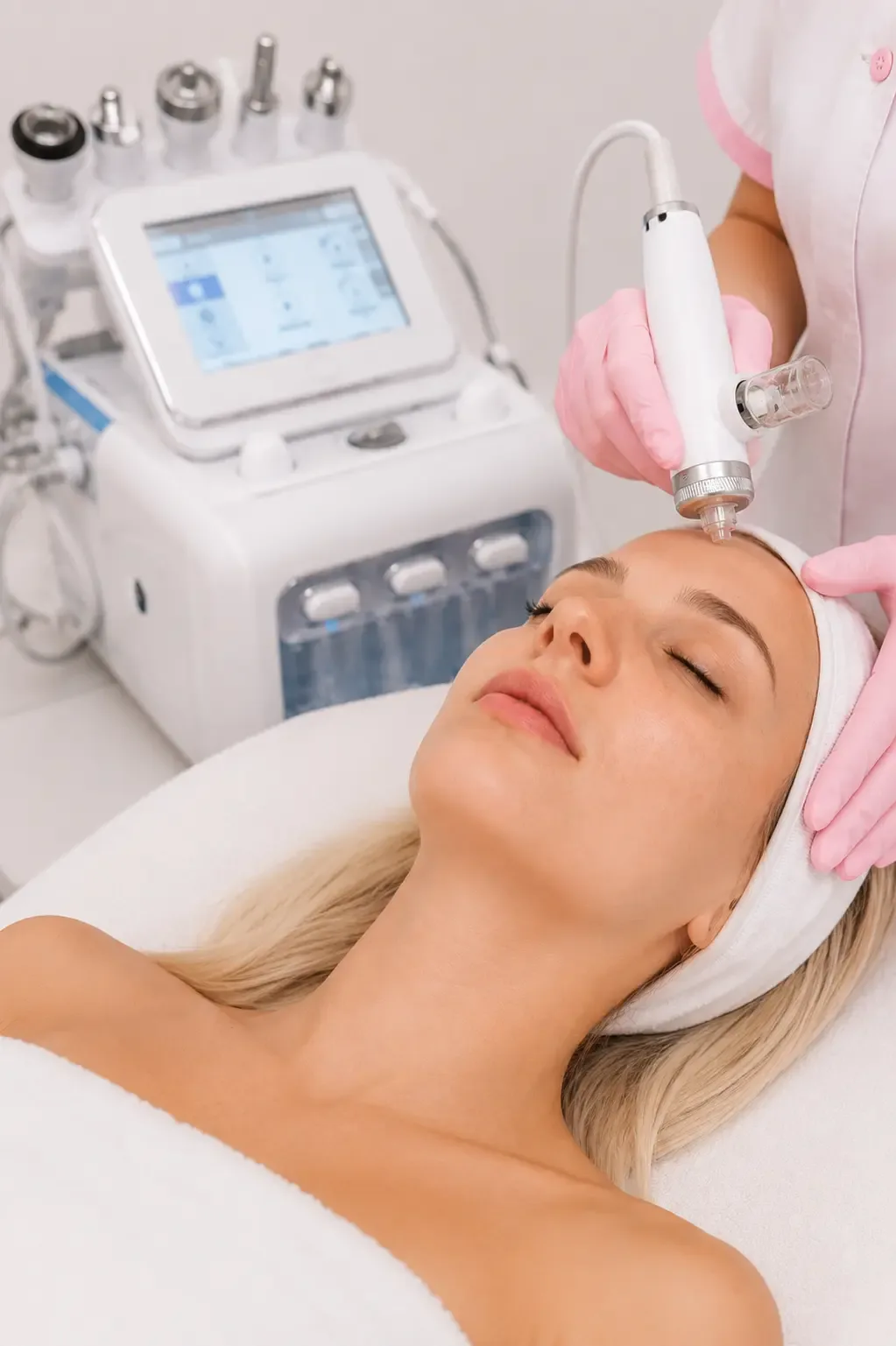 Advanced vacuum hydropeeling and hydradermabrasion treatment at SkinCareWithMargo clinic in Krakow